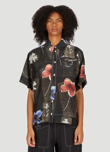 Women's Floral Print Shirt in Black | LN-CC®