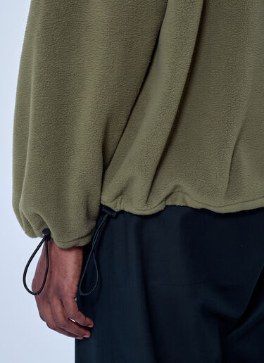 LN-CC® - Miu Miu: Fleece Zipper Jacket - Olive Miu Miu Fleece Zipper Jacket Olive miu0366009