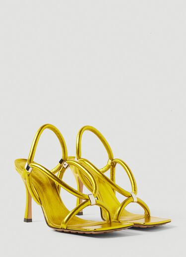 Bottega Veneta Stretch Strap High Heel Sandals Yellow bov0251077