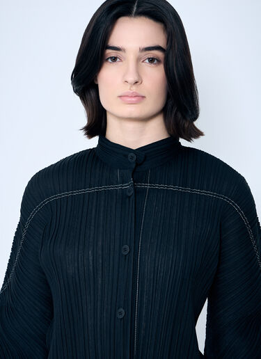 Pleats Please Issey Miyake Pleated Shirt Black plp0259015