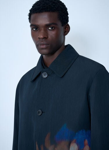 Dries Van Noten Rankle Printed Tailored Coat Black dvn0162002