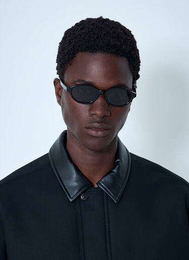 Retrosuperfuture x MM6 オーバルフレームサングラス 黒 rmm0364002