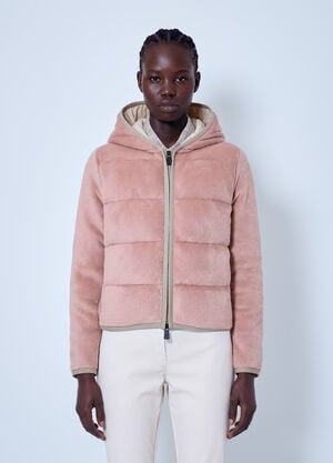 Moncler Grenoble Polartec® Padded Zip-Up Hoodie Pink mog0265020