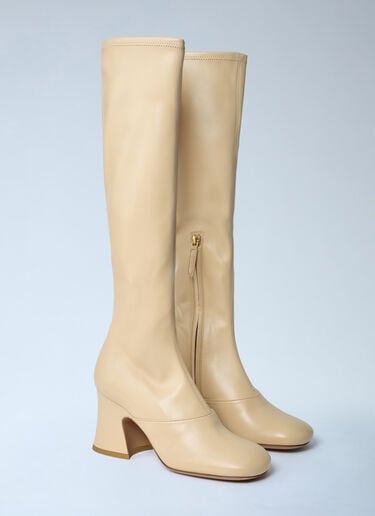 Janis Heeled Boots Chloé Janis Heeled Boots Beige chl0262026