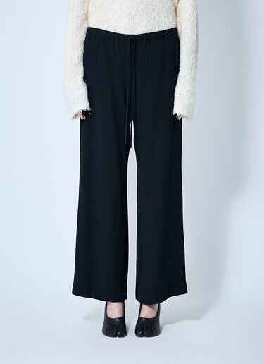 TOTEME Woven Drawstring Pants Black tot0260023