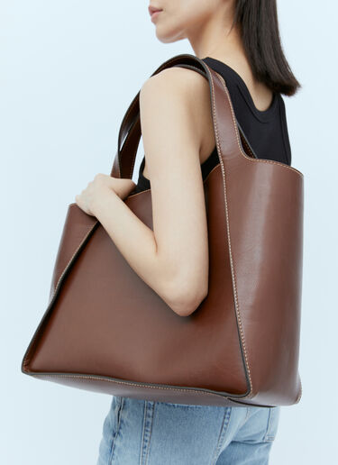 Stella McCartney Cut-Out Logo Alter Mat Tote Bag Brown stm0254009