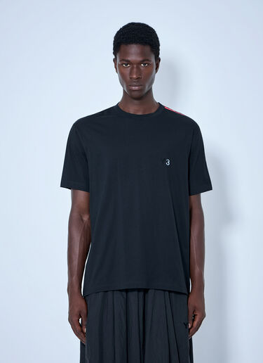 LN-CC® - Y-3: Gradient 3-Stripes T-Shirt - Black Y-3 Gradient 3-Stripes T-Shirt Black yyy0165032