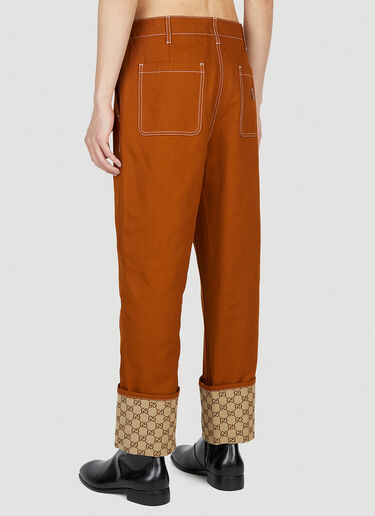 Gucci GG 裤脚长裤 棕色 guc0152294