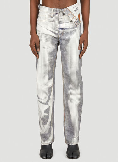 Y/Project x Jean Paul Gaultier Body Morph Asymmetric Jeans Grey ypg0350009