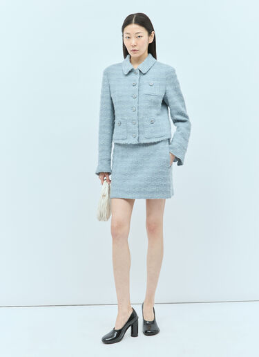 Gucci Tweed Mini Skirt Blue guc0255183