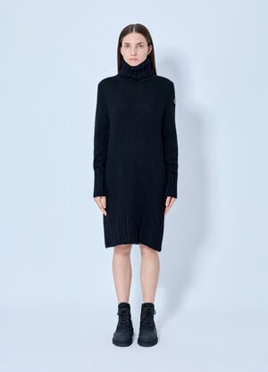 Moncler Turtleneck Knit Dress Black mon0266045