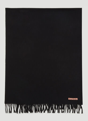 Acne Studios ロゴパッチスカーフ ブラック acn0150077