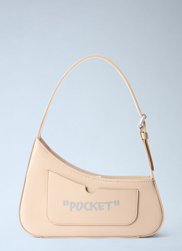 LN-CC® - Off-White: Jitney Shoulder Quote - Beige Off-White Jitney Shoulder Quote Beige ofw0264315
