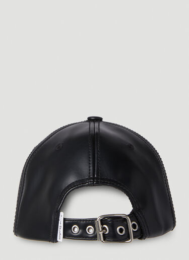 Acne Studios Faux Leather Baseball Cap Black acn0152038