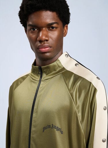Palm Angels Curved Logo Boxe Track Jacket Green pma0164152