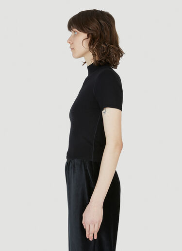 Alexander Wang Logo Crop Top Black awg0247050