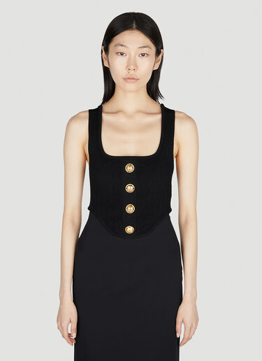 Balmain 코르셋 탑 블랙 bln0252001