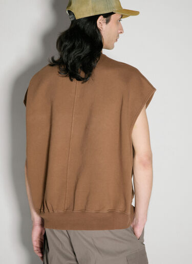 Rick Owens DRKSHDW Tatlin Sweatshirt Vest Brown drk0156011