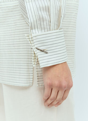 Max Mara 면 & 실크 셔츠  화이트 max0256024