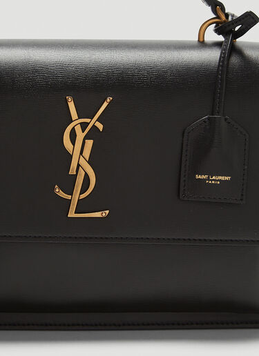 Saint Laurent Medium Sunset Shoulder Bag Black sla0241043