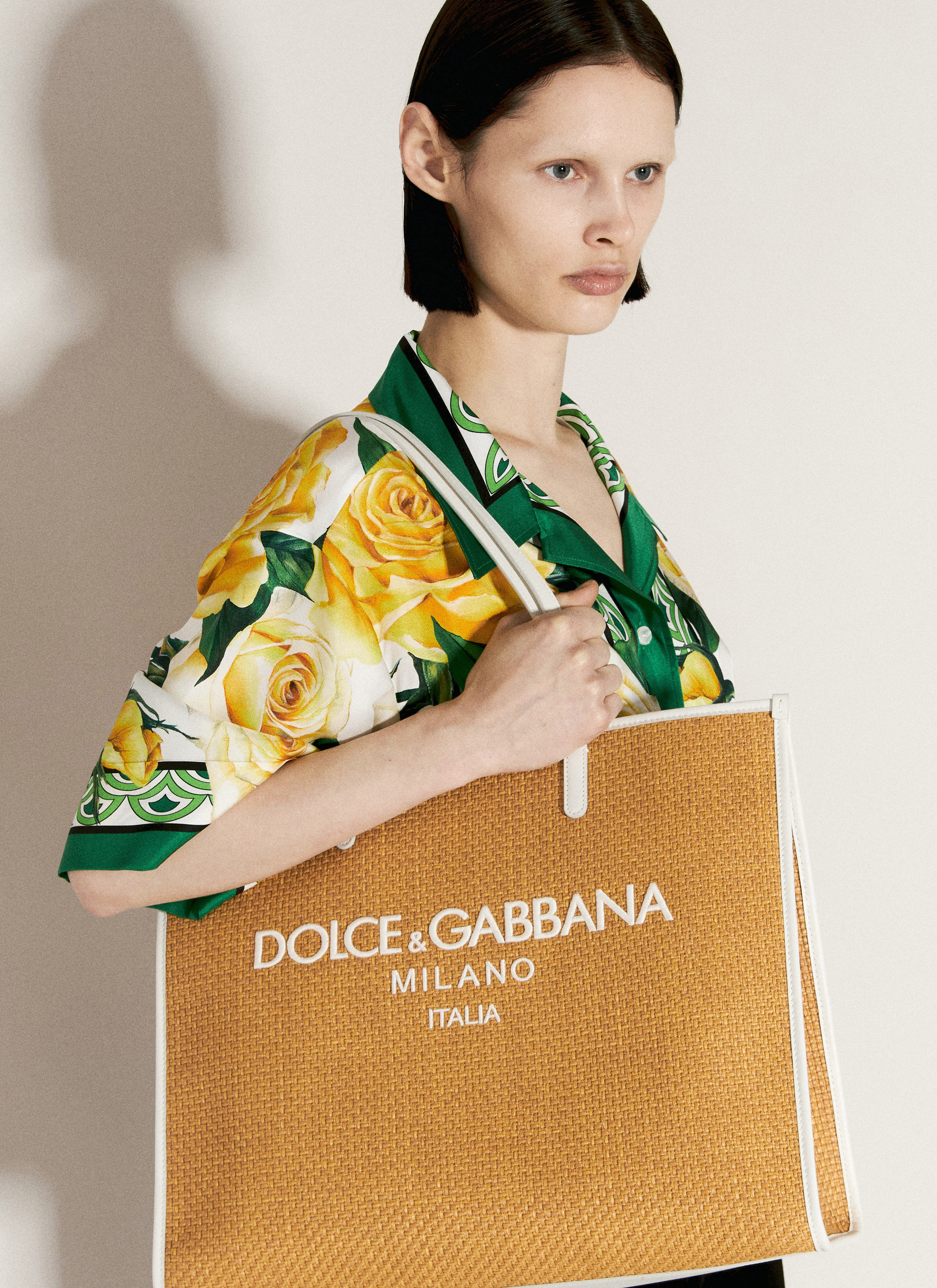 Dolce & Gabbana 大号徽标托特包 黄色 dol0255015