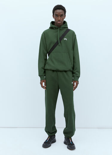 Stüssy Logo Embroidery Hooded Sweatshirt Green sts0151012