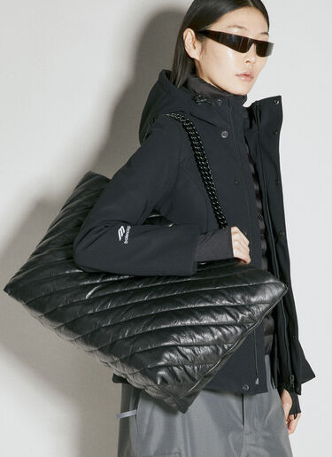 Balenciaga Crush Large Carry All Tote Bag Black bal0255069
