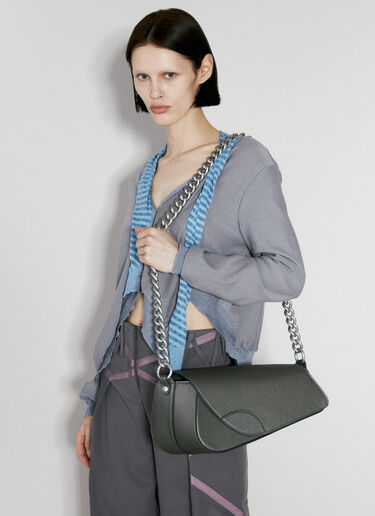 Kiko Kostadinov Large Chain Trivia Shoulder Bag Grey kko0254015