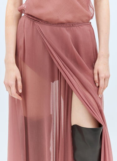 Chloé Flou Maxi Skirt Pink chl0258007