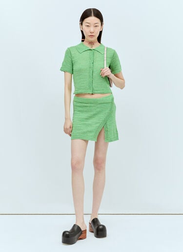 Acne Studios Knit Mini Skirt Green acn0256030