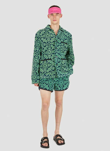 Oriental Towel Shorts Marine Serre Oriental Towel Shorts Green mrs0152003