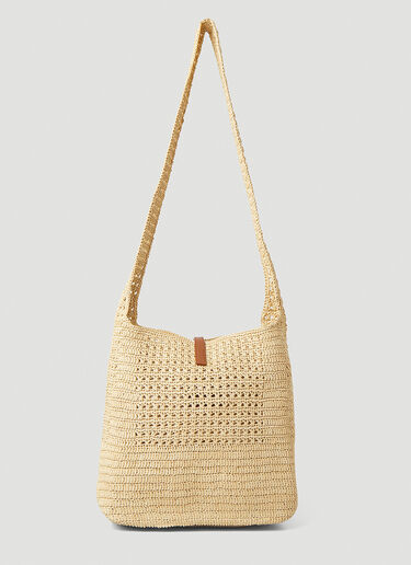 Saint Laurent Woven Hobo Shoulder Bag Beige sla0247171