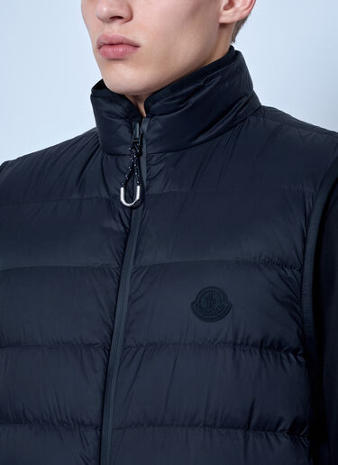 LN-CC® - Moncler: Teddy Fleece Reversible Down Gilet - Black Moncler Teddy Fleece Reversible Down Gilet Black mon0165031