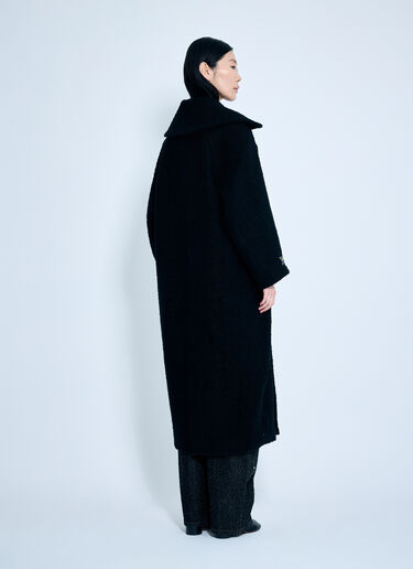GANNI Boucle Wool Coat Black gan0259025