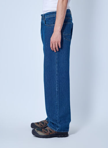 LN-CC® - Stone Island: Five-Pocket Straight-Leg Jeans - Blue Stone Island Five-Pocket Straight-Leg Jeans Blue sto0165109