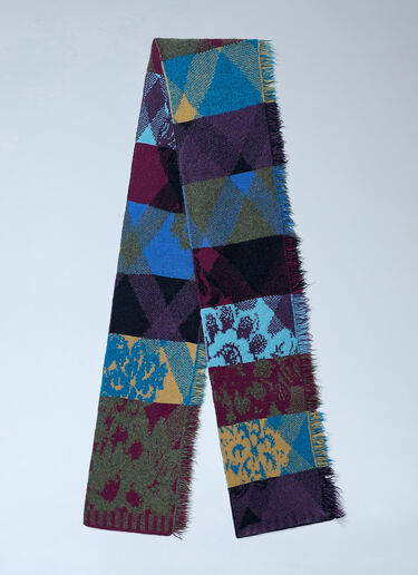 LN-CC® - Dries Van Noten: Mati Wool Scarf - Purple Dries Van Noten Mati Wool Scarf Purple dvn0165020