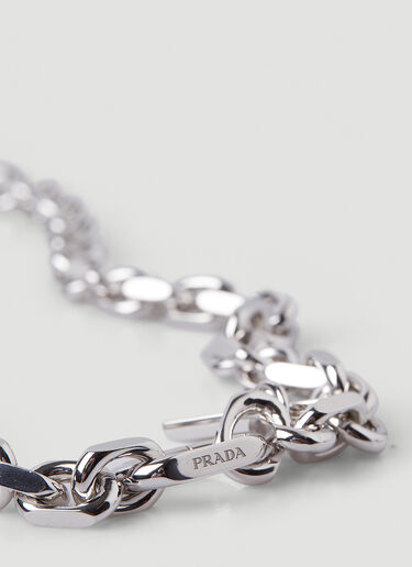 Prada Chain-Link Necklace Silver pra0147102