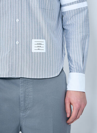 Thom Browne Striped Cotton Shirt Navy thb0159003
