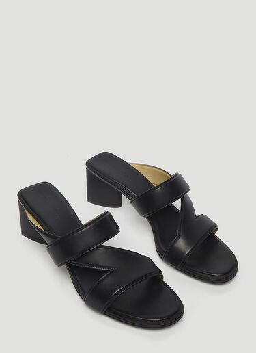Leather Heeled Mules Bottega Veneta Leather Heeled Mules Black bov0243039