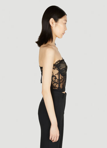 Alexander McQueen Sarabande Lace Bustier Top Black amq0251038