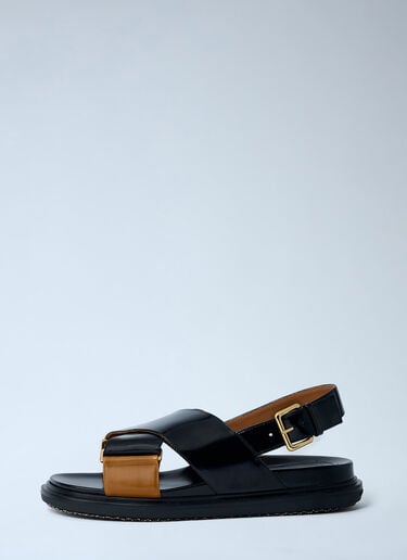 Fussbett Leather Sandals Marni Fussbett Leather Sandals Black mni0263015