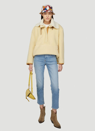 Isabel Marant Brigitte Fleece Jacket Cream ibm0247001