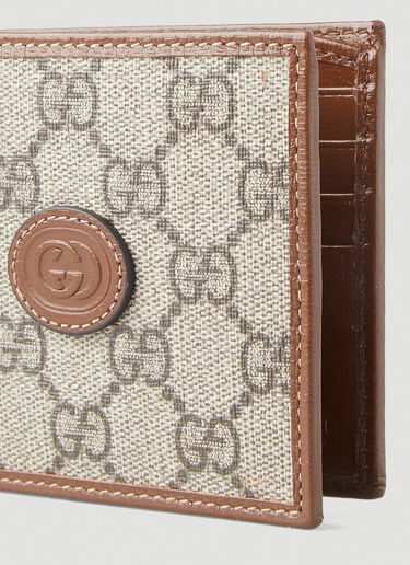 Gucci GG Logo Patch Supreme Wallet Beige guc0147139