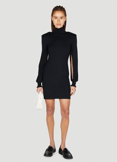 Sportmax Ruffled Neck Dress Black spx0251005