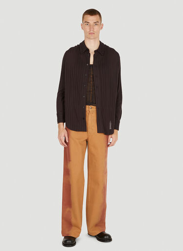 Eckhaus Latta 워시드 와이드 레그 진 오렌지 eck0151008