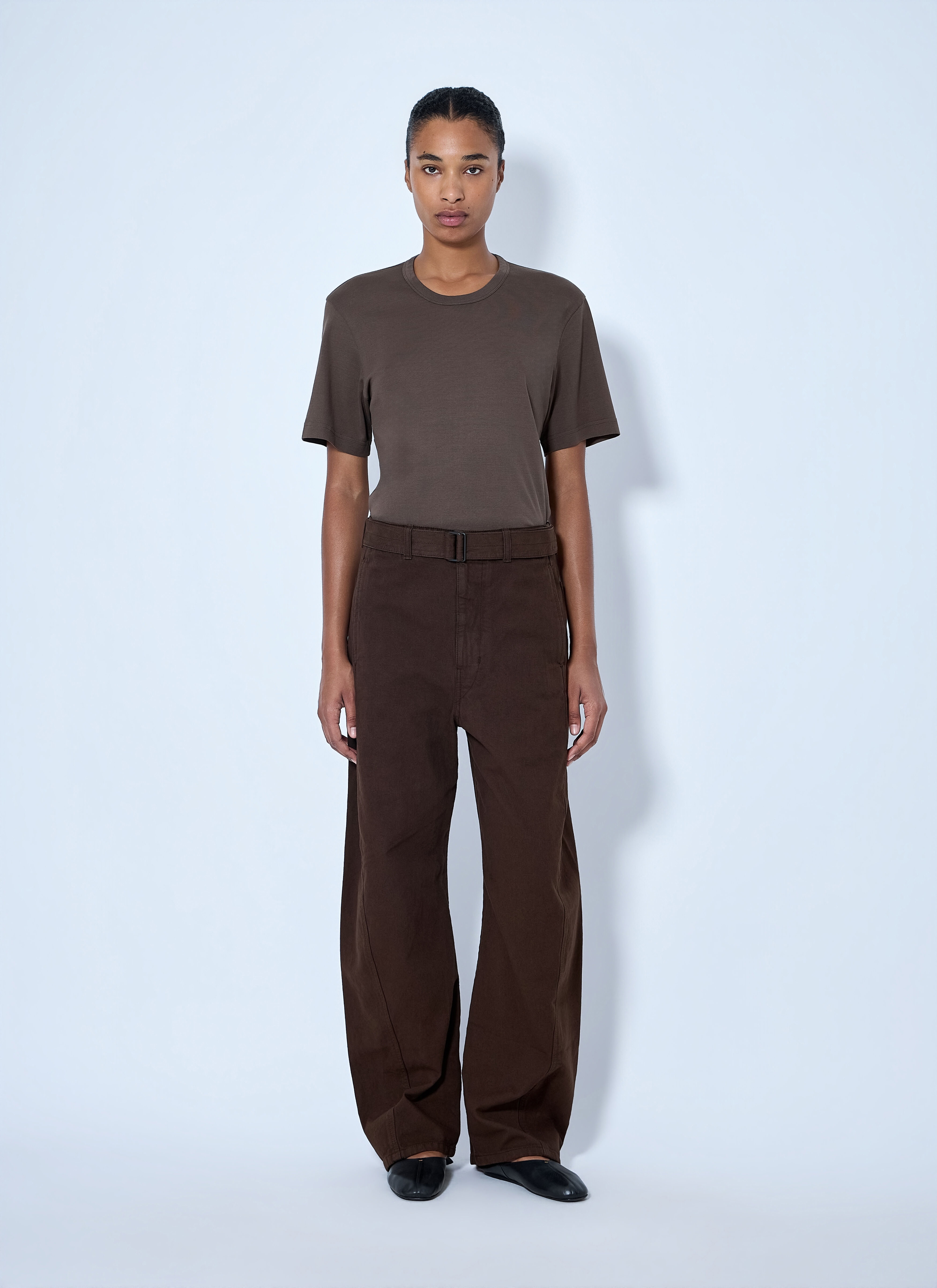 Lemaire Women's' Twisted Belted Pants in Brown | LN-CC®