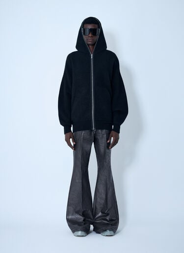 Gimp Hooded Zip-Up Sweatshirt Rick Owens Gimp Hooded Zip-Up Sweatshirt Black ric0162006