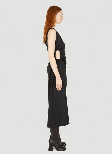 Studio Nicholson 개더드 컷아웃 드레스 블랙 stn0250001