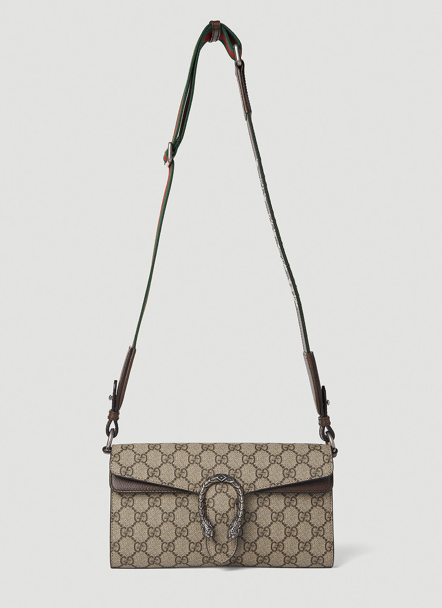 Shop Gucci Dionysus Embellished Shoulder Bag In Brown