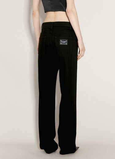 Dolce & Gabbana Logo Plaque Loose Jeans Black dol0255008
